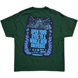 Travis Scott Open Your Eyes Tee T-Shirt Green Size Medium Streetwear Merch